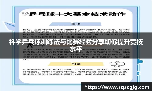 科学乒乓球训练法与比赛经验分享助你提升竞技水平