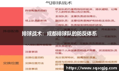 排球战术：成都排球队的防反体系