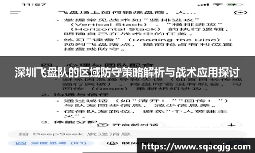 深圳飞盘队的区域防守策略解析与战术应用探讨